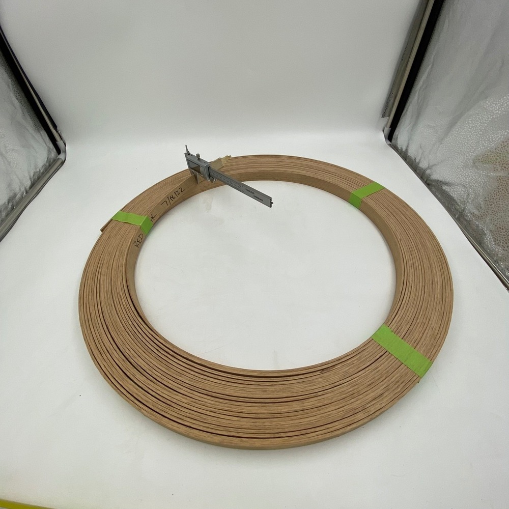 Red Oak Edge Banding 1.135 Inch Wide Wood Veneer Roll Natural Trim 100' Cabinet